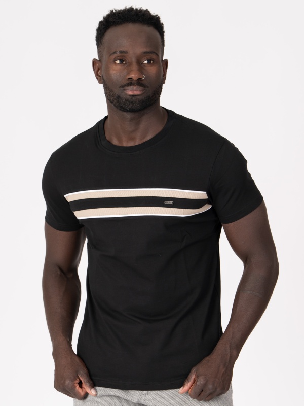 T-SHIRT SMK BEGE PRETO