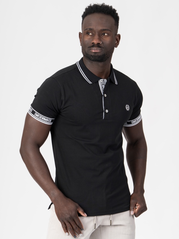 POLO SMK PRETO BRANCO