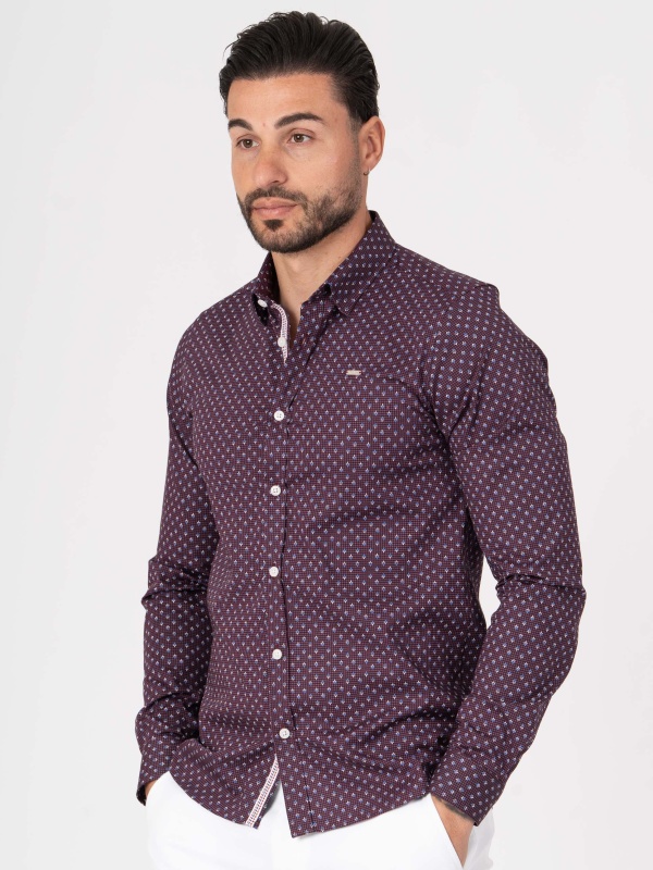 CAMISA SMK PADRAO BORDEAU