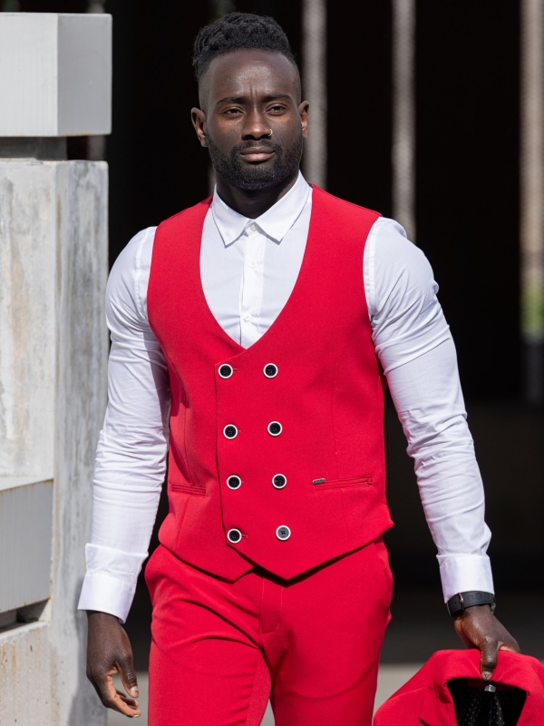 COLETE SMK VERMELHO VIVO