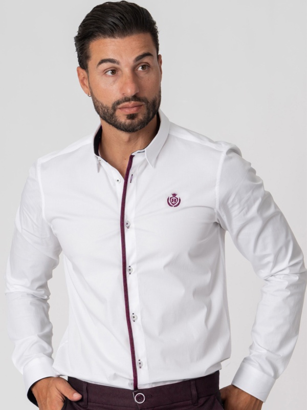 CAMISA SMK BRANCA BORDEAU